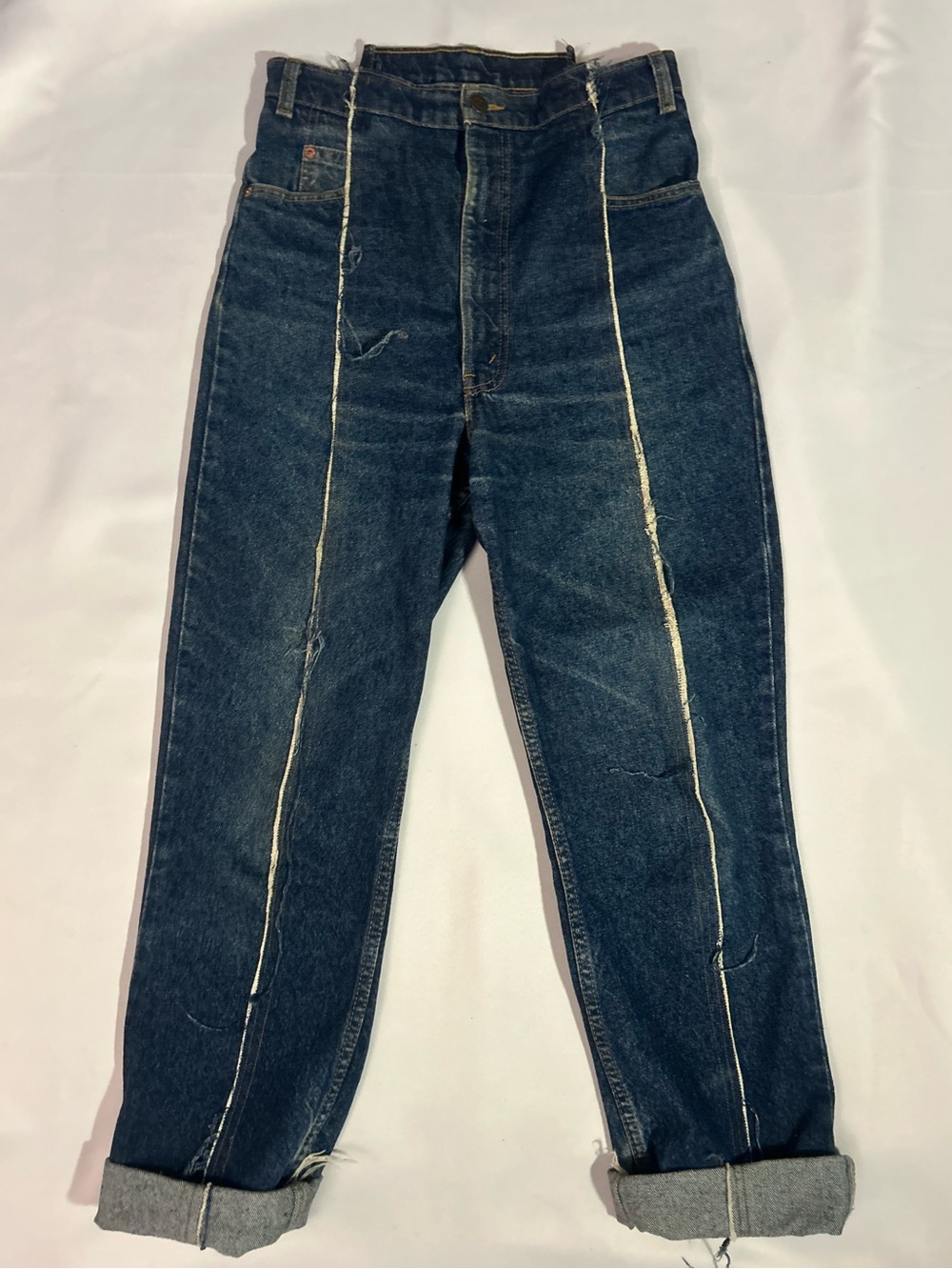 Vintage Reworked Levi's Dark Blue Boyfriend Jeans